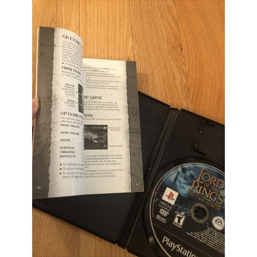 The Lord of the Rings: Two Towers (PlayStation 2 PS2) Black Label